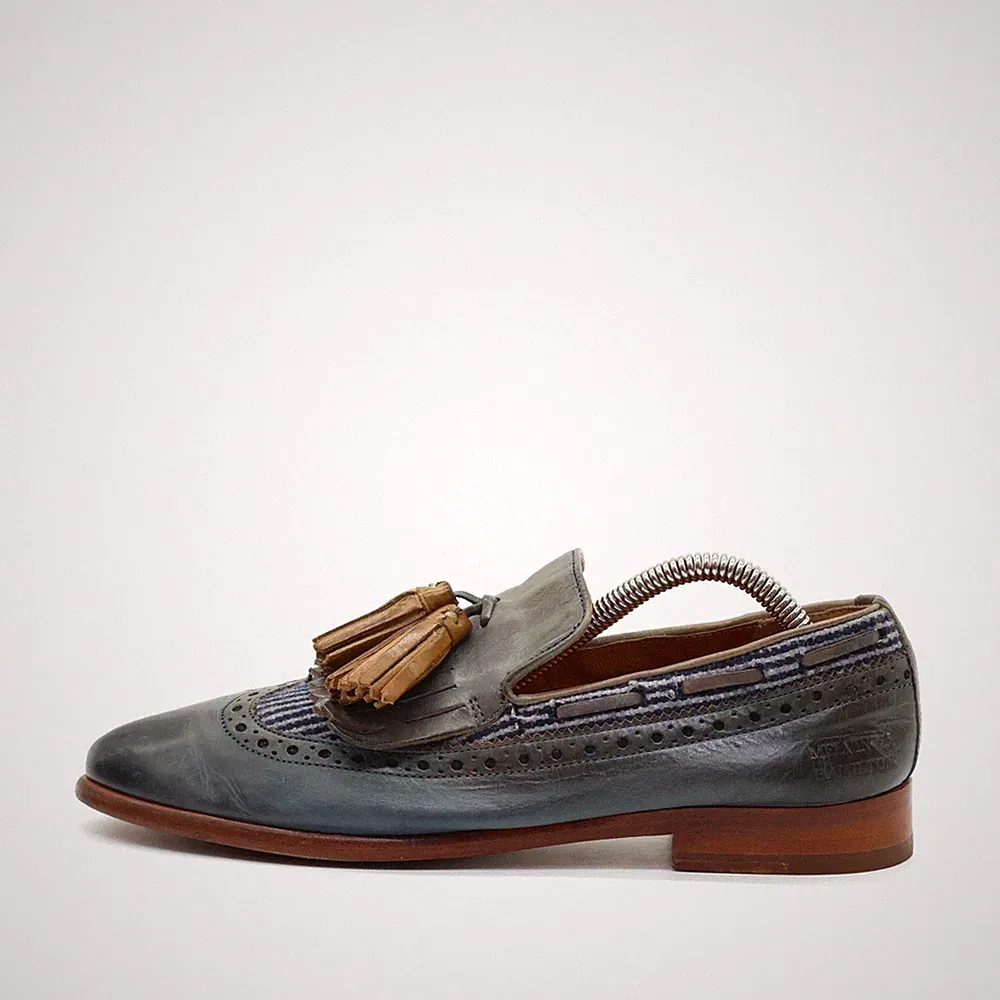 Melvin & Hamilton Damen slipper EU 38 extra flex blau braun loafer