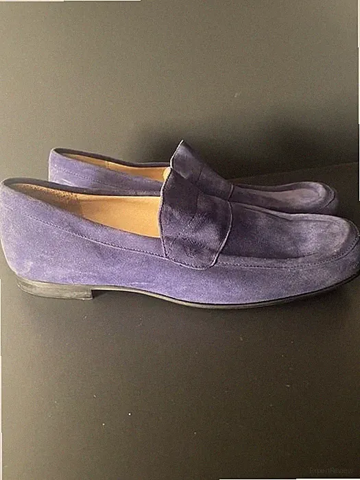 Men Armani Loafers Navy Suede 42 #VRLB