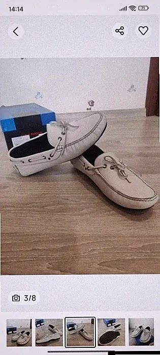 Men Carlo Pazolini Loafers White Leather 41.5