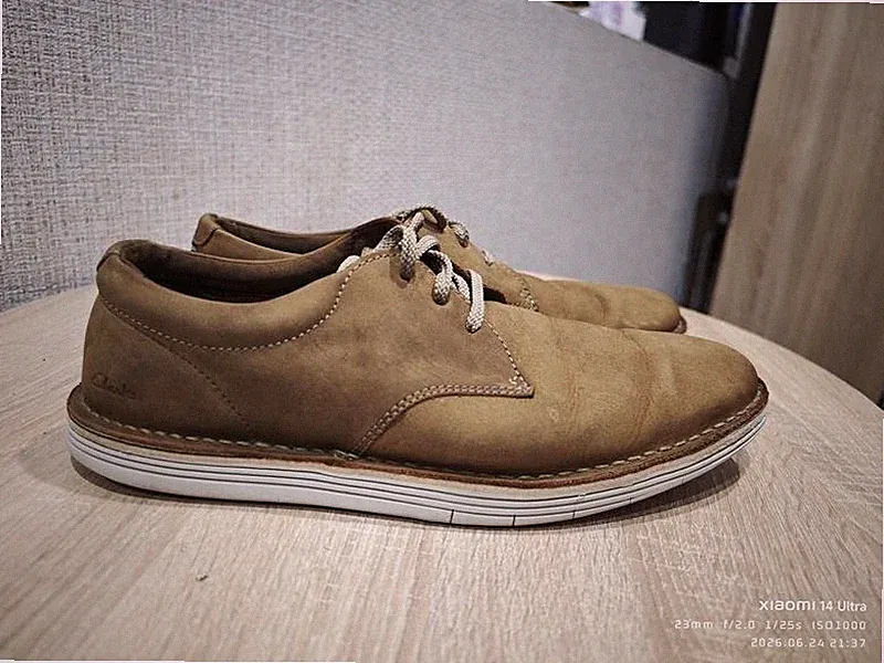 Men Clarks Loafers Beige 44