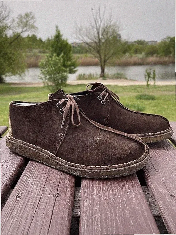 Men Clarks Loafers Brown Suede 43