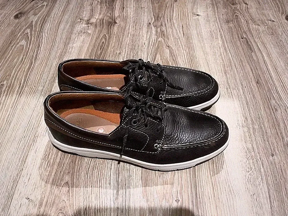 Men Clarks Loafers Leather 43.5