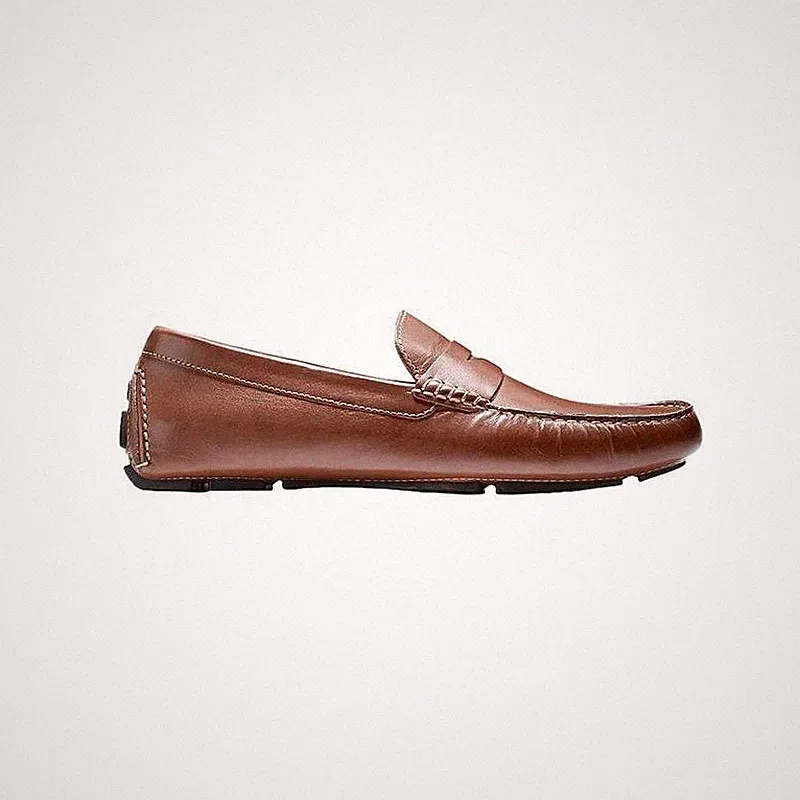 Men Cole Haan Loafers Orange Leather 44