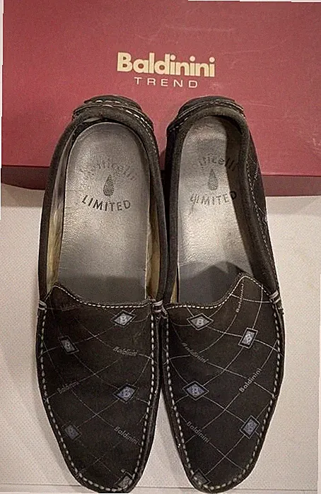 Men Columbia Loafers Black Suede 42