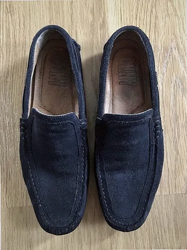 Men DKNY Loafers Navy Suede 45