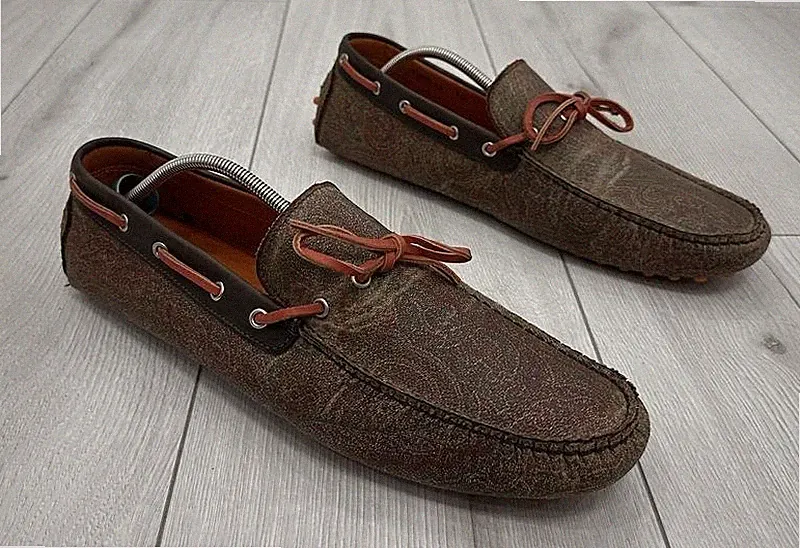 Men Etro Loafers Multicolor Leather 44
