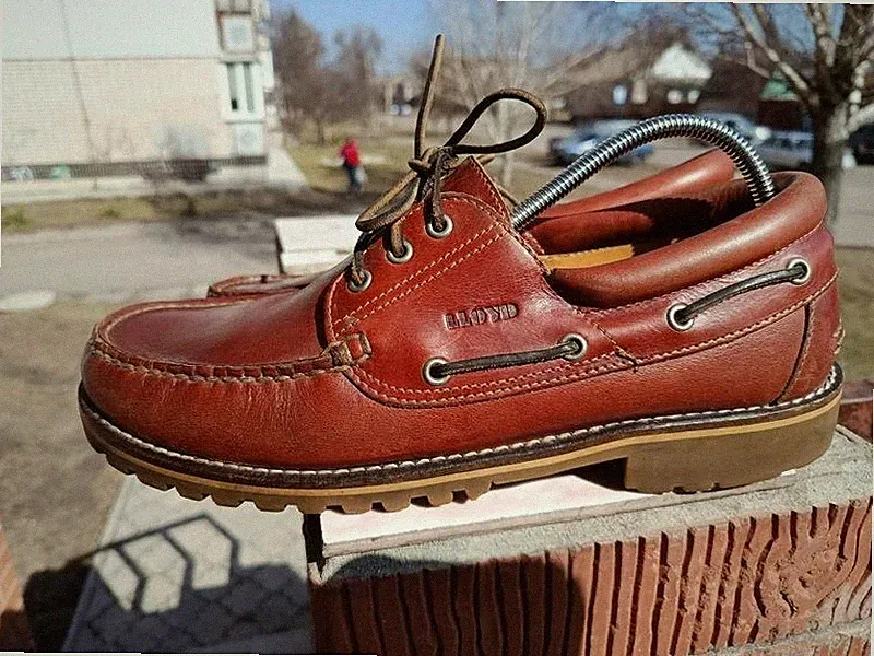 Men Lloyd Loafers Orange Leather 10.5