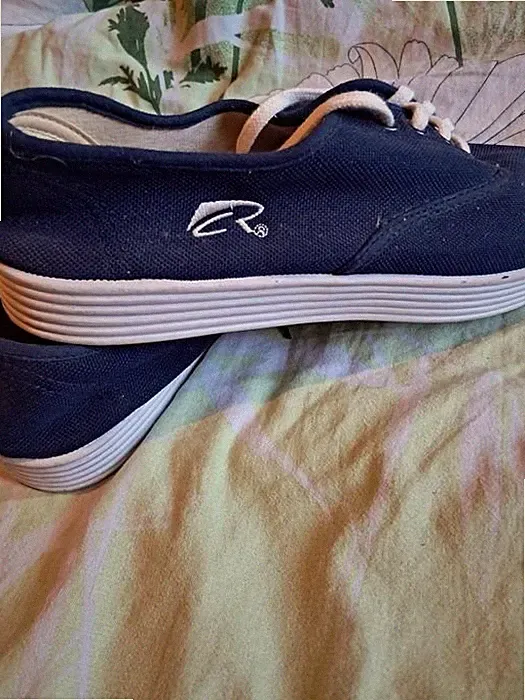 Men Loafers Navy Textile 42 #OF80