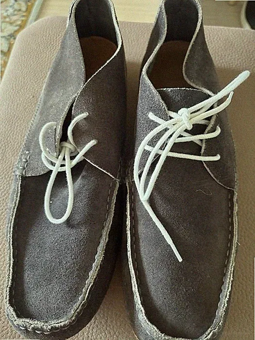 Men Pollini Loafers Grey Suede 41