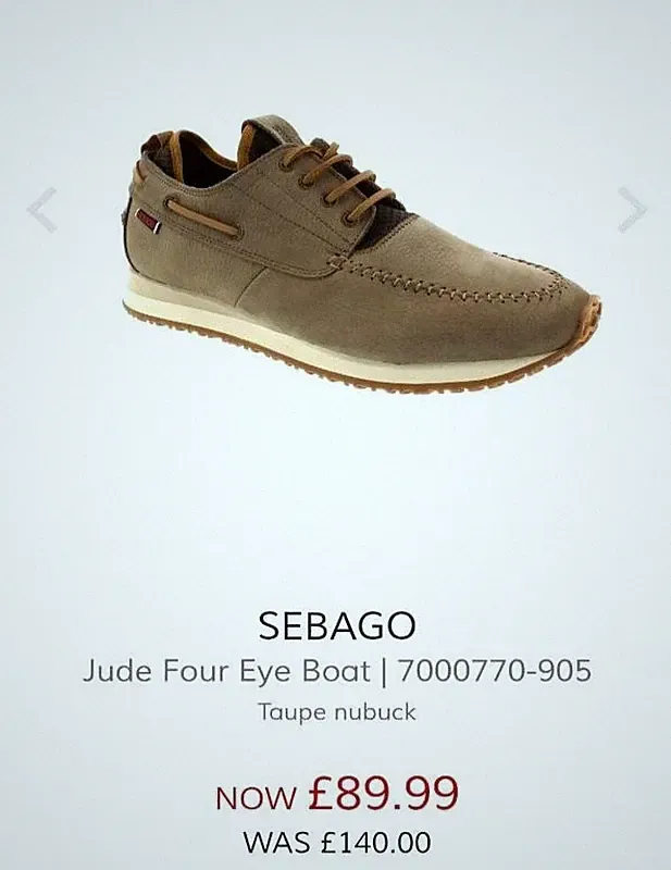 Men Sebago Loafers Brown Nubuck 44.5