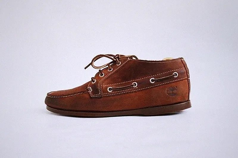 Men Timberland Loafers Brown Leather 44 #NYBO