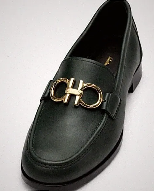 Mens Handmade Leather Shoes, Fashion Loafers For Mens, Moccasins, Forest Green