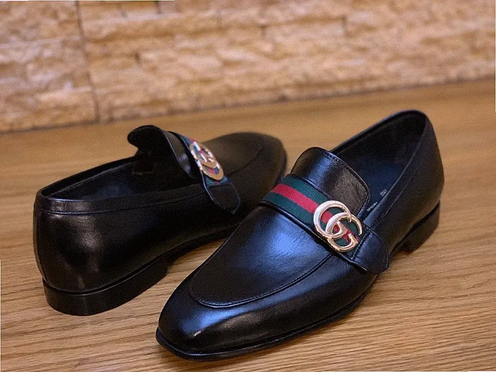 MENS HANDMADE LEATHER SHOES, FASHION LOAFERS SHOES FOR MENS,OXFORD BLACK