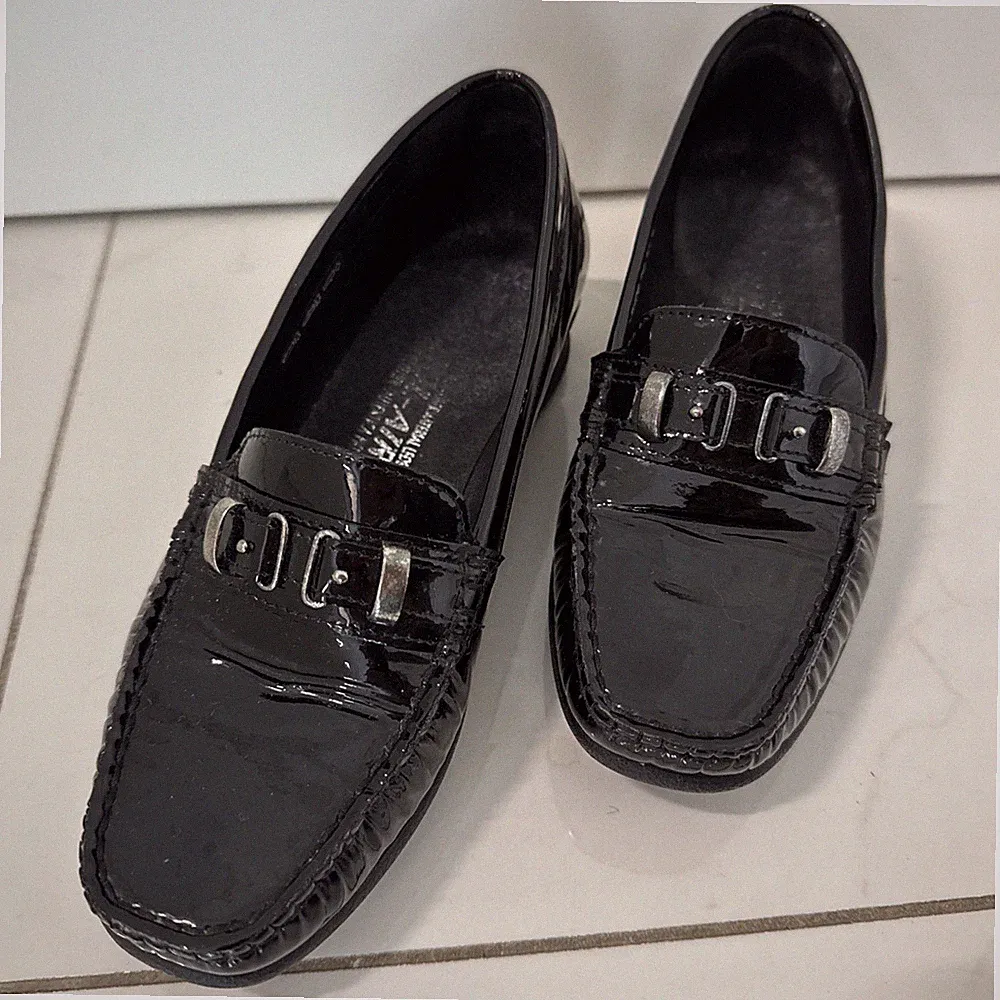 Mephisto Cool Air Lackleder Loafer Slipper Mokassin Halbschuhe Gr. 36 Schwarz