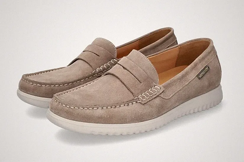 MEPHISTO - HERRENSCHUH TYP MOKASSIN WILDLEDER WARM GREY