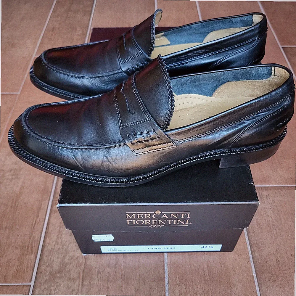 Mercanti Fiorentini 1922 Herren Leder Halbschuhe, Farbe Schwarz, Größe 41,5 EU