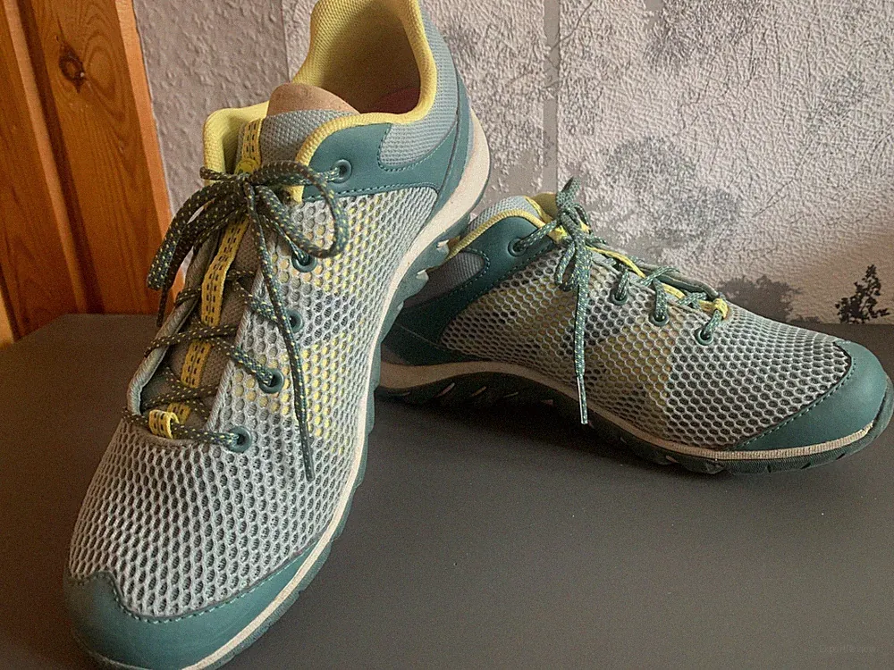Merrell, Loafer Sneaker Gr. 38,5 türkis gelb Mesh