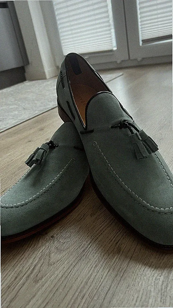 Mey Edlich Herren Schuhe Slipper Mokassins Loafer Größe 46 neu