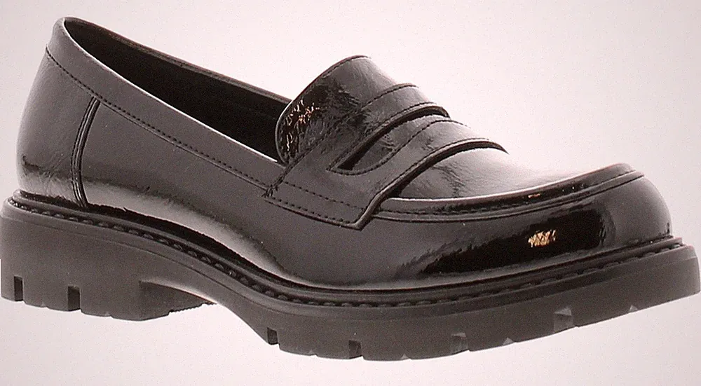 Miss Riot Mädchen Schuhe Schul-Loafer Schwarz UK Größe