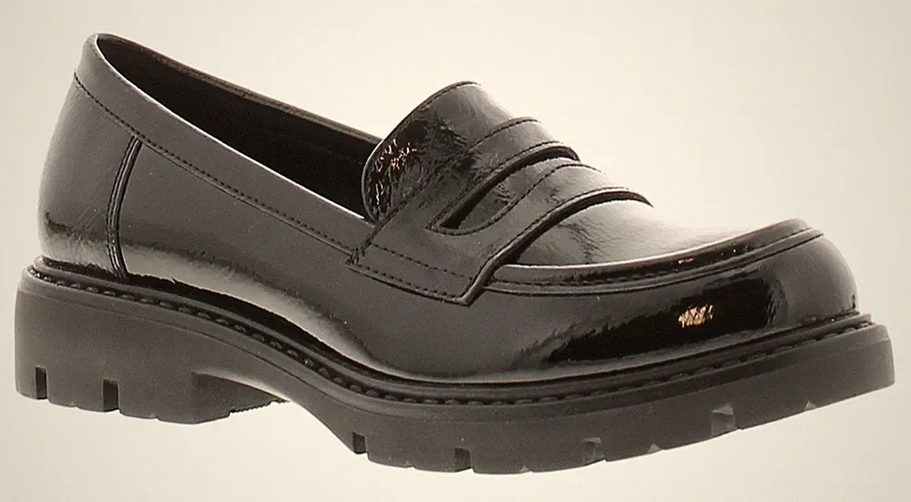 Miss Riot Mädchen Schuhe Schul-Loafer Schwarz UK Größe