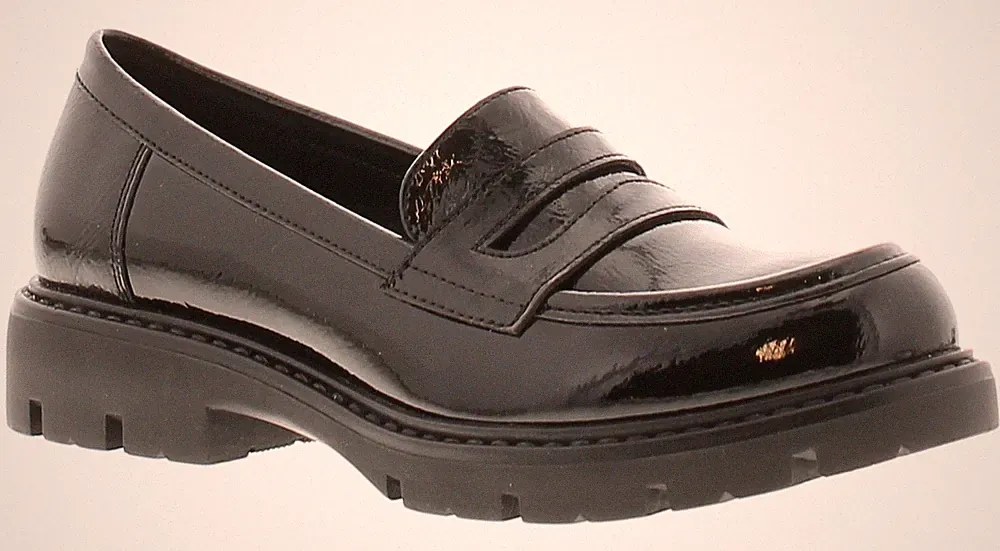 Miss Riot Mädchenschuhe Schule Loaf schwarz UK Größe 13