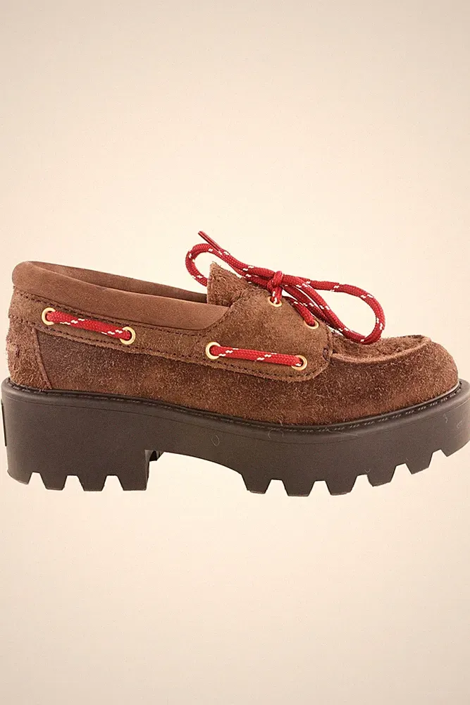 MIU MIU BRAUNE WILDLEDER PLATEAU HALBSCHUHE EU 39 UK 6 US 9