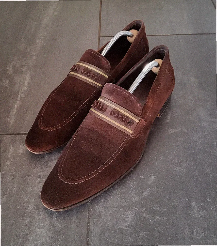 Miu Miu Herren Schuhe ☆ Loafer ☆ Dunkelbraunes Wildleder ☆ Gr. 9 1/2 ☆ 43,5