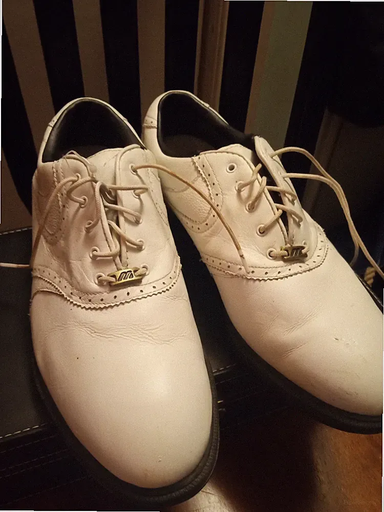 Mizuno Golf Shoes White Vintage Look Good Condition Sports Shoes
