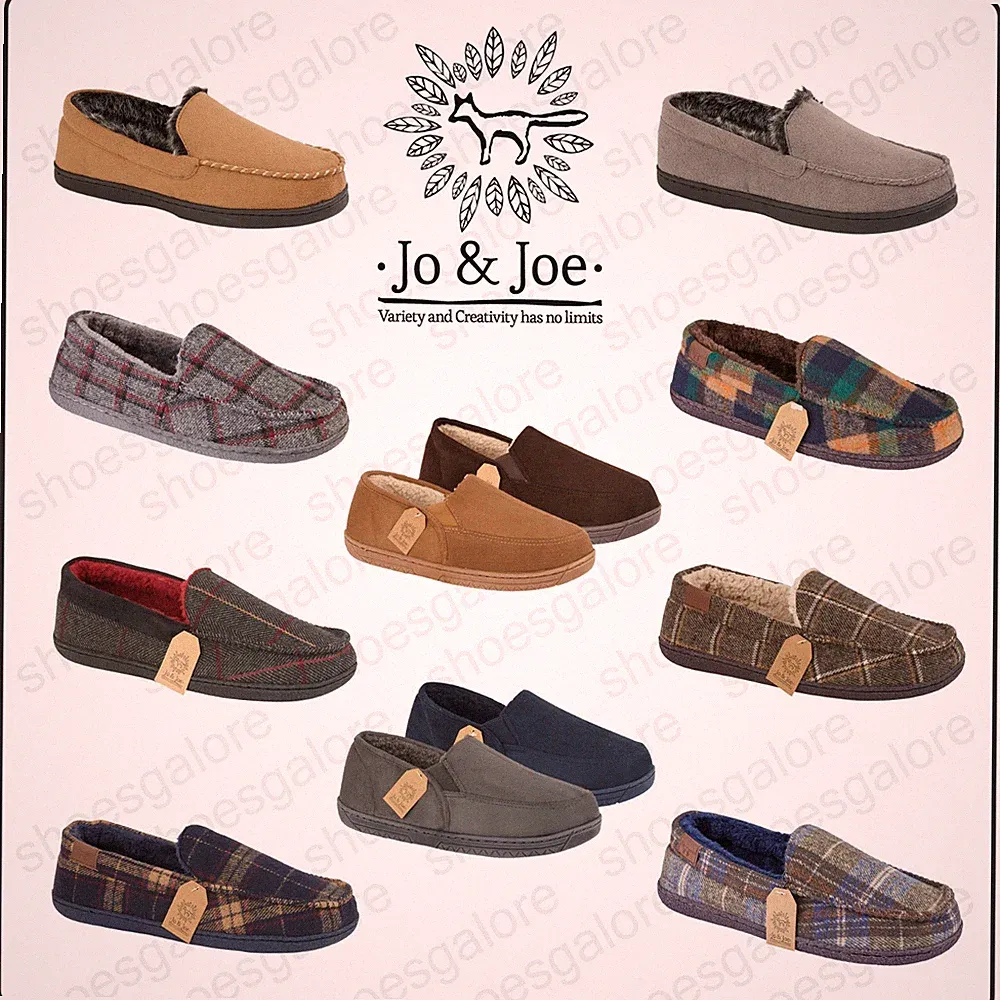 MOCASSIN Herren Jungen Slipper Komfort Slipper Schuh Halbschuh Tartan Lammfell WARMES FELL