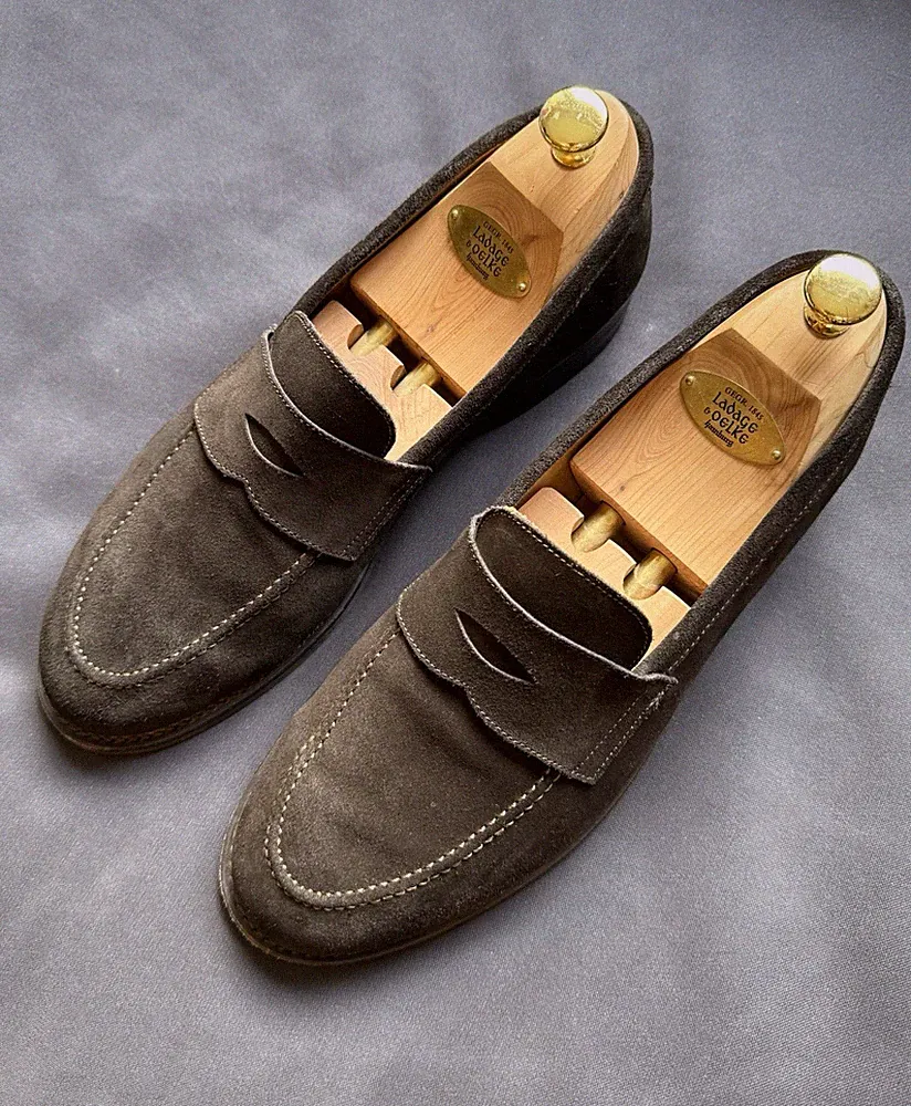 Mojas Penny Loafer Loafers Braunes Wildleder 43,5 EU 9,5 UK 10 US