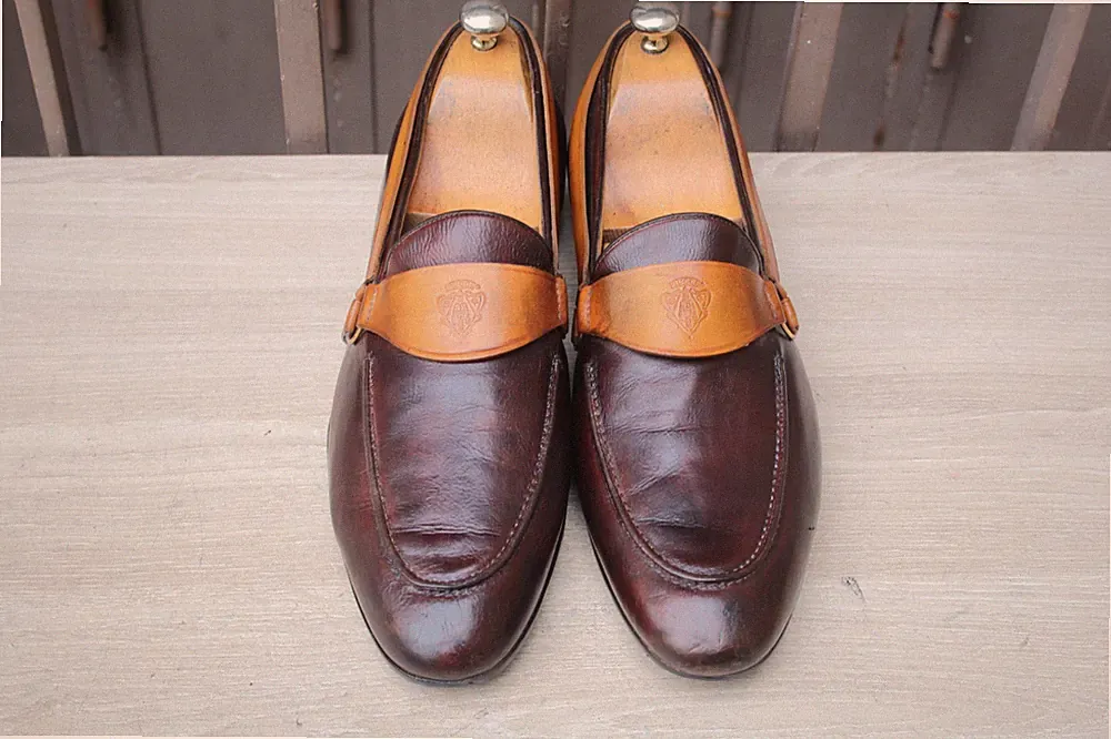 MOKASSIN GUCCI LEDER 9 E / 43 TRES BON ETAT HERRENSCHUHE 898€