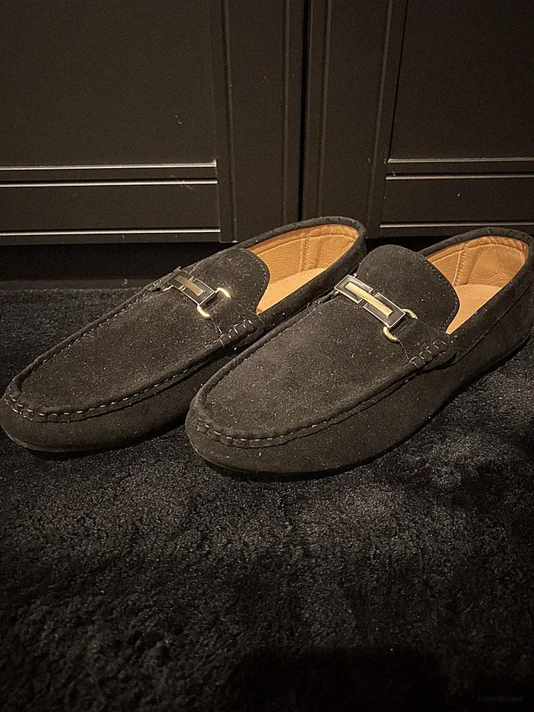 Mokassin Loafers Halbschuhe Herren Gr. 44 schwarz NEU Leder
