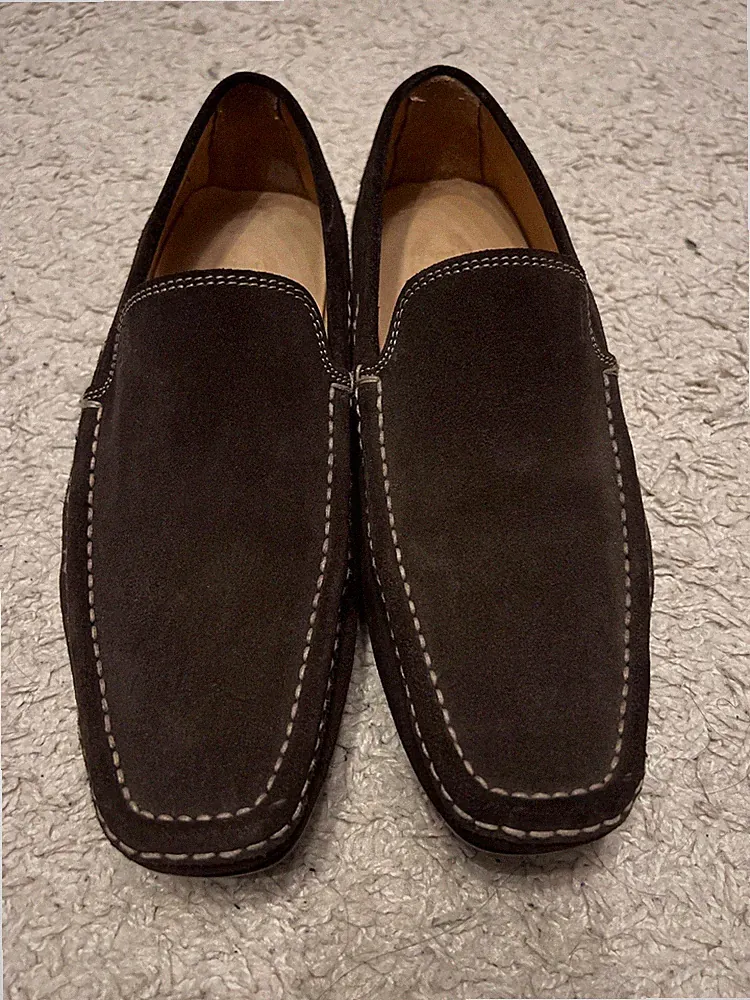 Mokassin / Racing Loafer Wildleder braun Gr. 40