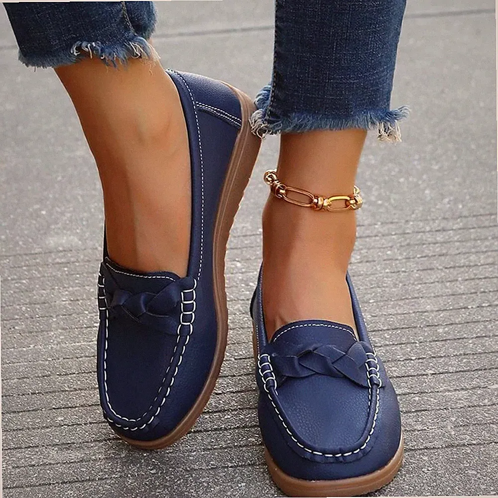 Mokassins Damen Loafers Bequem Weiche Alltag Freizeit Slippers Slip On Schuhe
