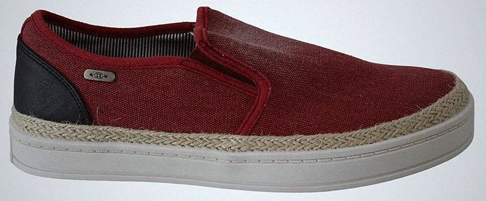 MONTEFIORI Schuhe Rot Wildleder Slipper Sneaker Halbschuh Espadrilles Herren...