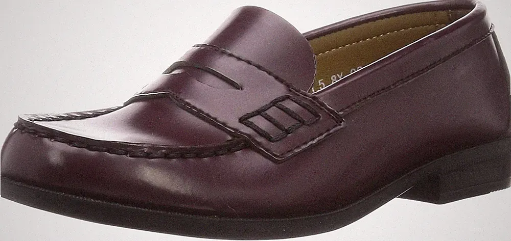 MoonStar Damen-Loafer, breit, 3E, BVL530, Weinrot, 20–26,5 cm, Schulschuhe...