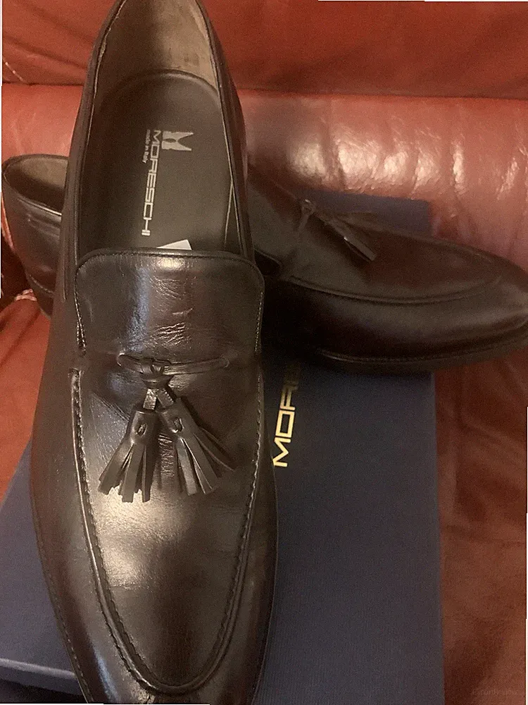 MORESCHI Halbschuhe Derby Budapest Büffel Fod Nappa, Bordeaux Altleder
