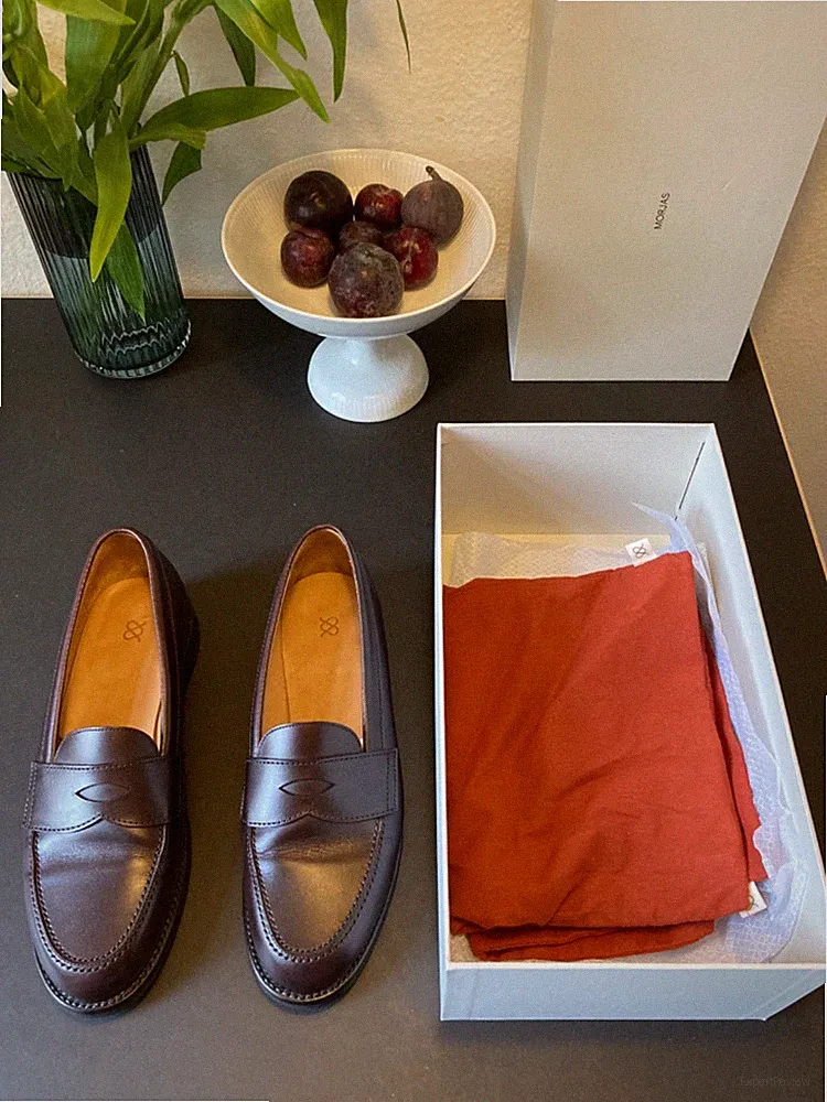 Morjas Ivy Loafer Burgund Größe 42 UK 8 Neuwertig