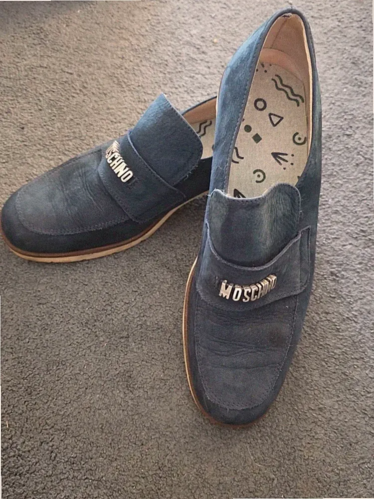 Moschino blaue Wildleder Halbschuhe Gr. 6 (39)