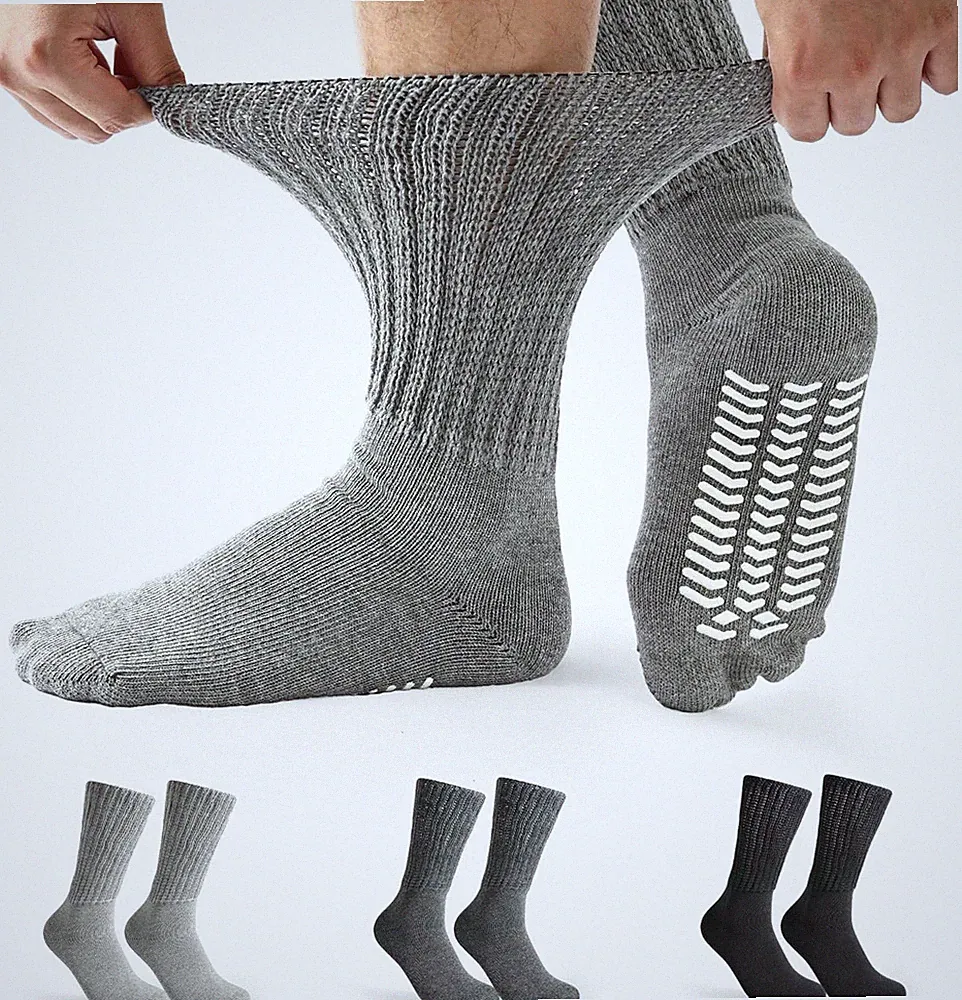 Moyel 3 Paar Unisex Diabetikersocken Herren Bequeme Antirutschsocken Damen
