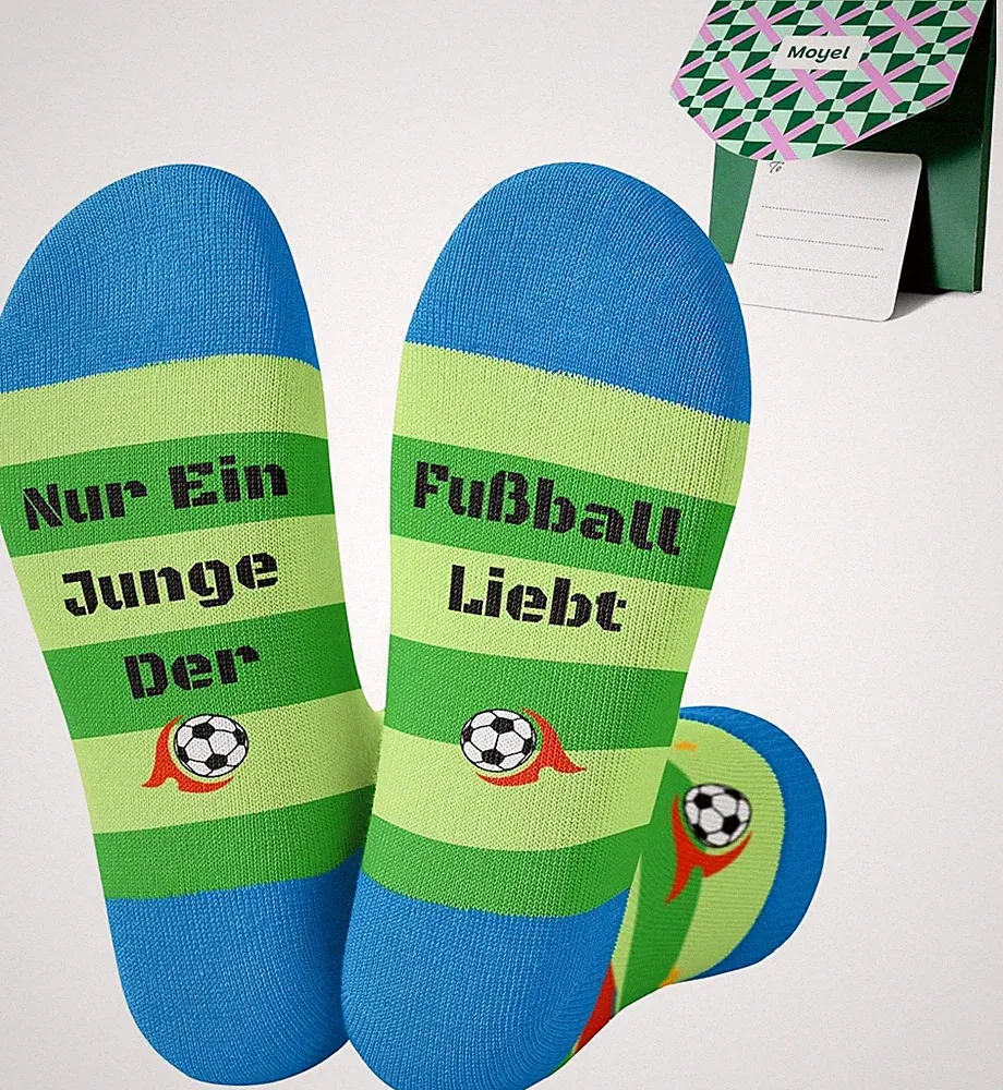 Moyel Fussball Geschenke Geschenkideen Jungen Fußball Socken 35-38 Fußball