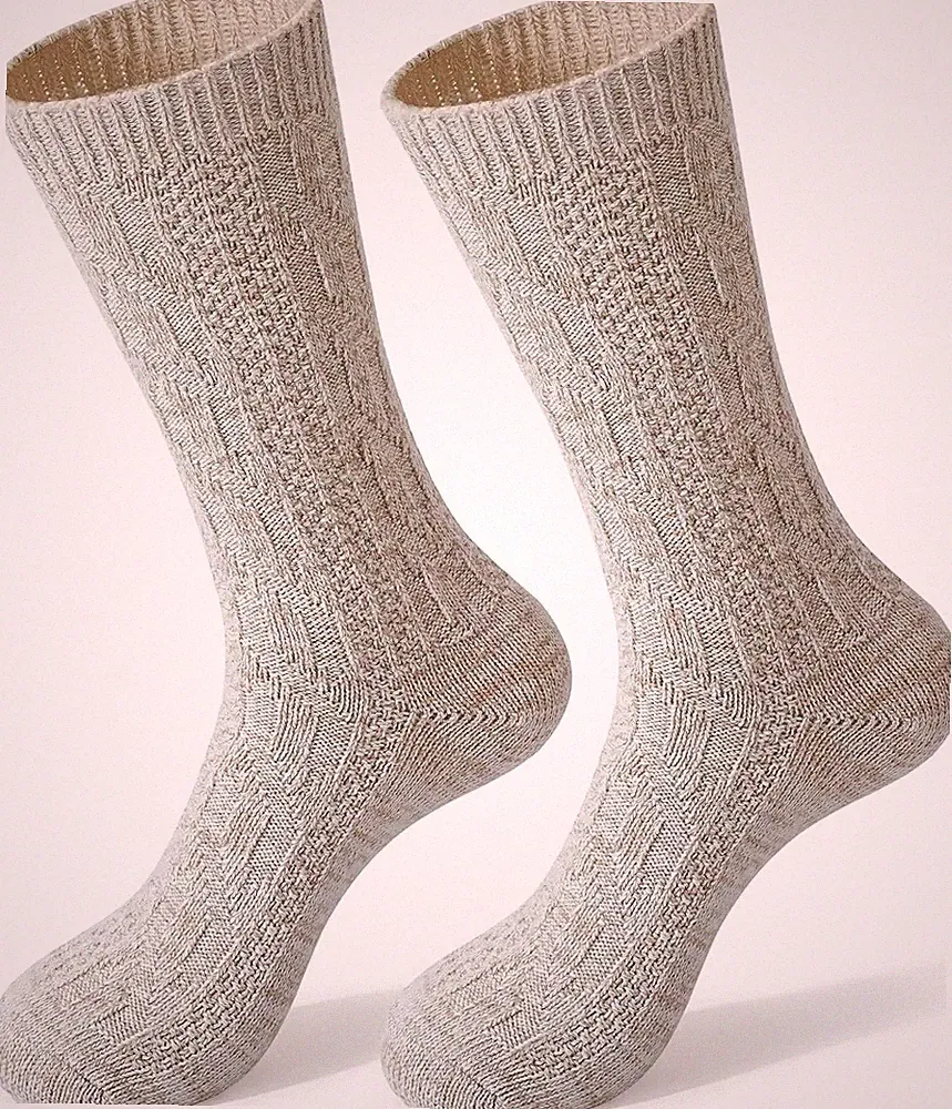 Moyel Oktoberfest Socken Herren 43-46 Trachtensocken Herren Beige Klassik