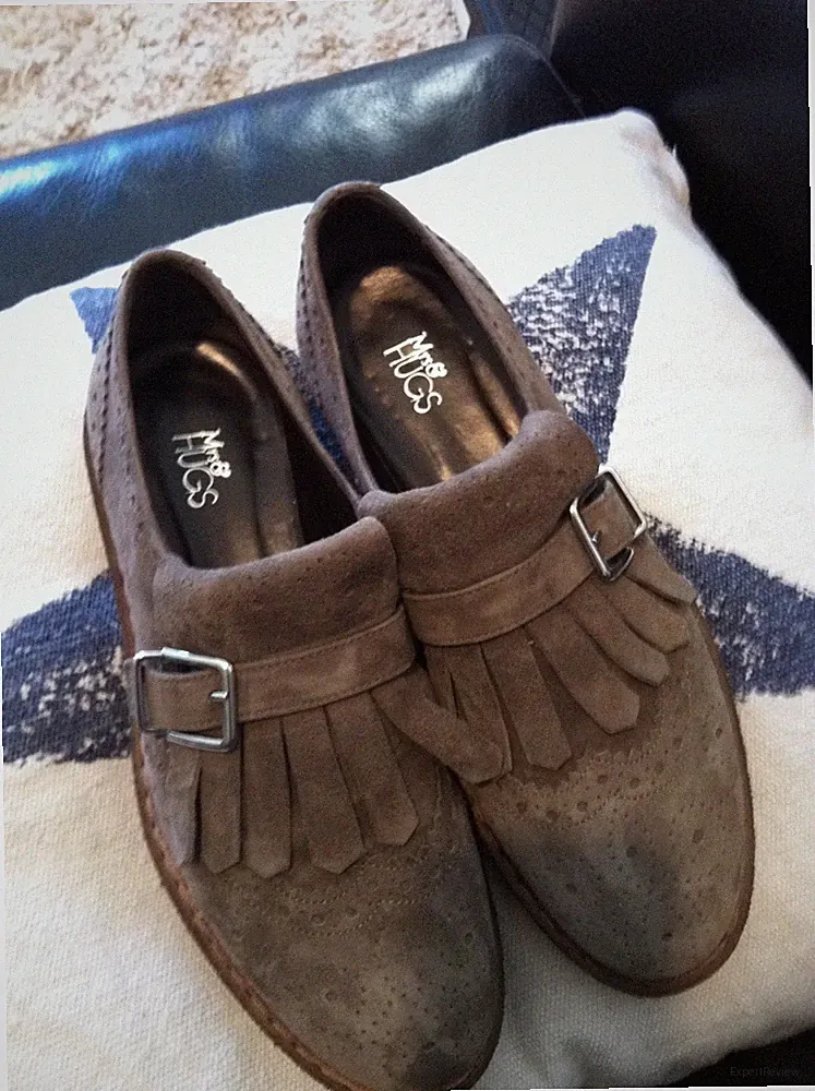 Mrs & Hugs Loafer College Budapester Slipper Wildleder braun Gr. 37