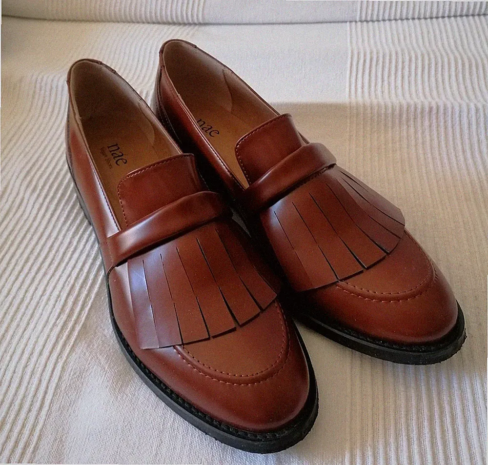 nae Loafer veganes Leder cognacfarben Gr.41