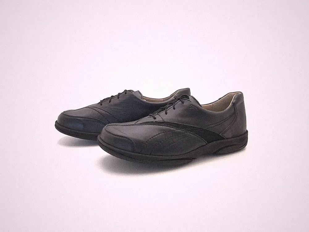 Natural Feet Herren Halbschuhe Schnürer Loafers Comfort Schwarz Gr. 40 (UK 6,5)