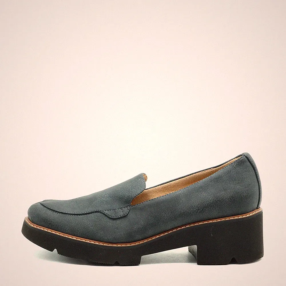 Naturalizer Damen Komfort Loafer schwarz-blau halbhoch klassisch EU 39.5