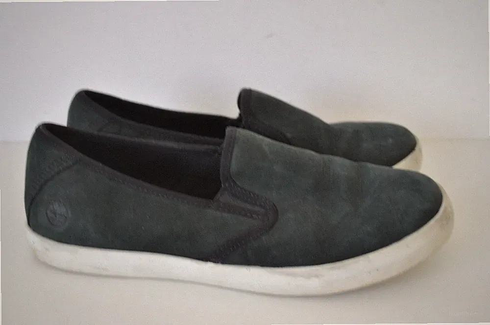 Navy Wildleder Slipper Damen Pumps Halbschuh Schuhe Gr. 6,5 (EU 40) Timberland