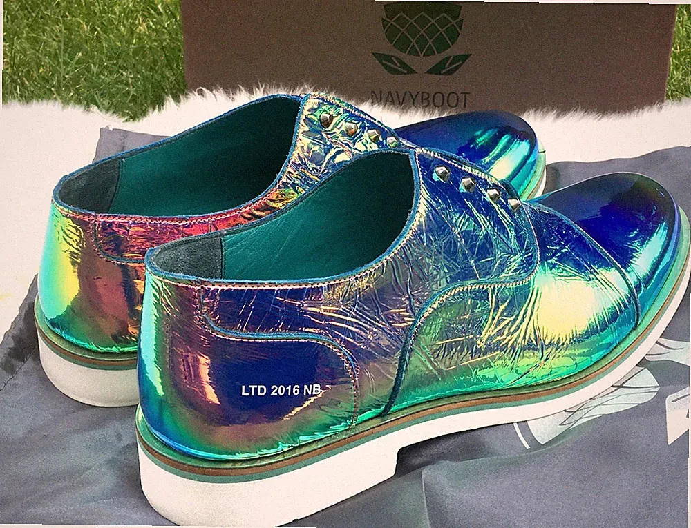 NavyBoot 2016 limited Edition Herren Schuh slip-on metallic Leder Größe 45