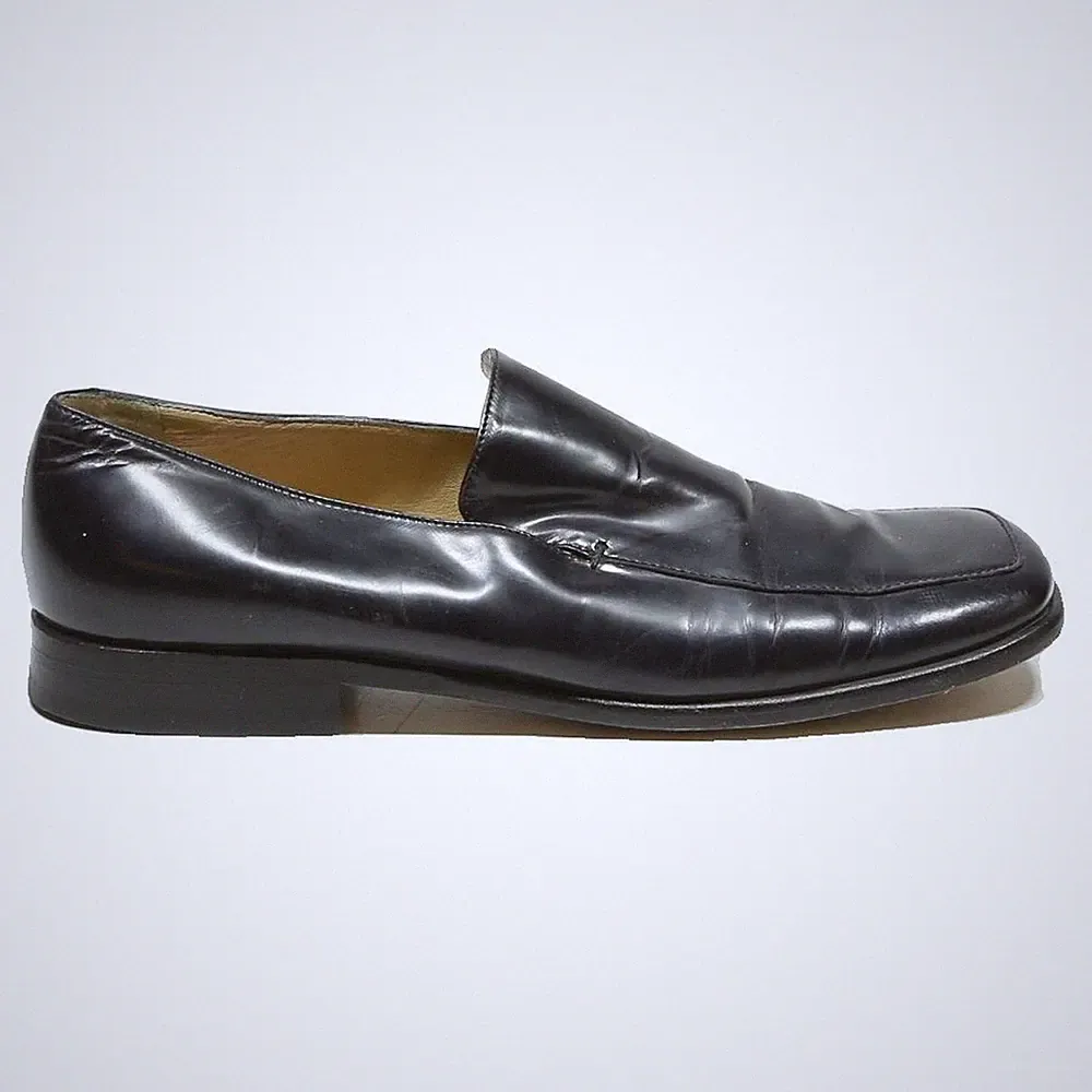 NAVYBOOT Herren Leder Loafer Schwarz UK 7 Klassische Formelle Slipper