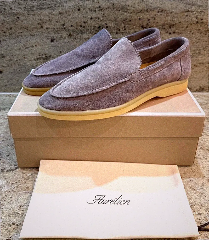NEU Aurélien Gr. 39 Yacht Loafer Velours Leder Lila Flieder NP 335€